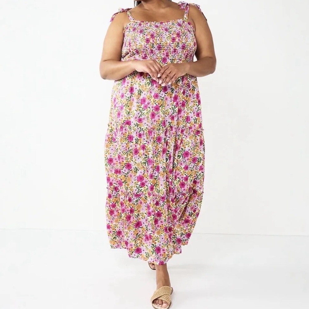 Draper James RSVP | Berry Floral Tiered Maxi Dress